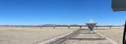 Panoramic view of the array from half-way up one dish.